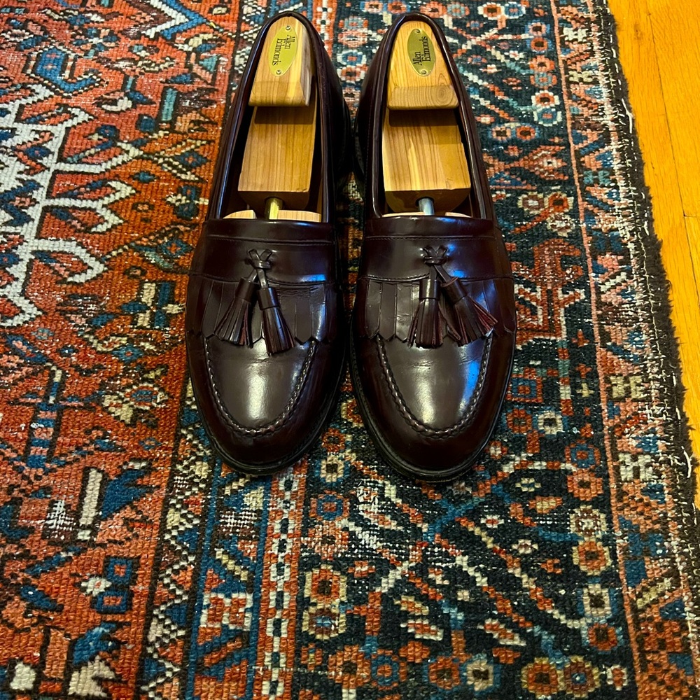 Maroon Allen Edmonds Newport Tassel Loafer